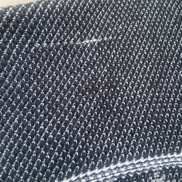 Indigo Black Button Side Fringe Cowl Neck Poncho L - Picture 11 of 11